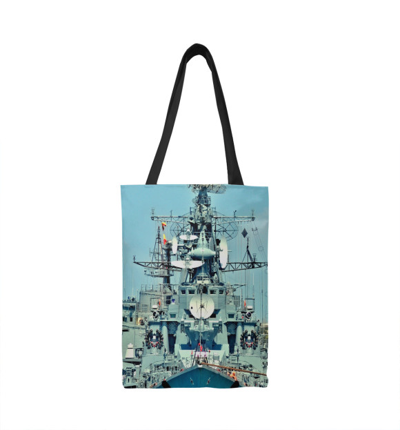 Сумка-шоппер с изображением Сторожевое судно цвета 