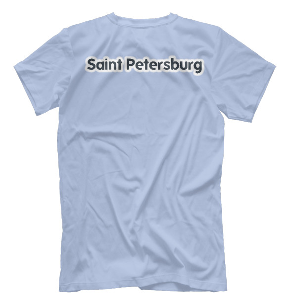Мужская футболка с изображением Пётр I цвета Белый