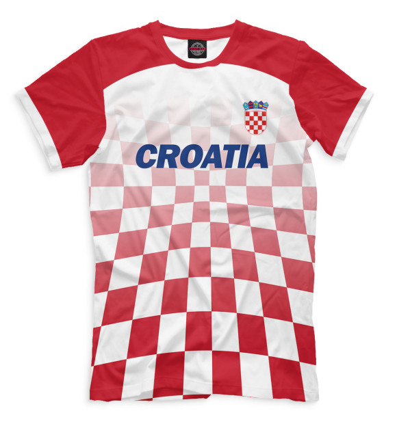 Мужская футболка с изображением Сборная Хорватии цвета Молочно-белый
