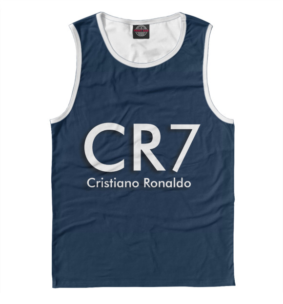 Майка для мальчика с изображением Cristiano Ronaldo CR7 цвета Белый