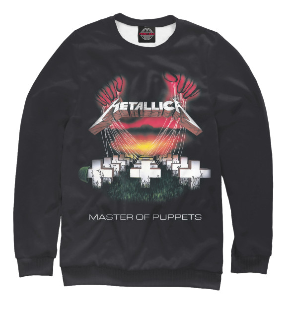 Свитшот для девочек с изображением Metallica цвета Белый