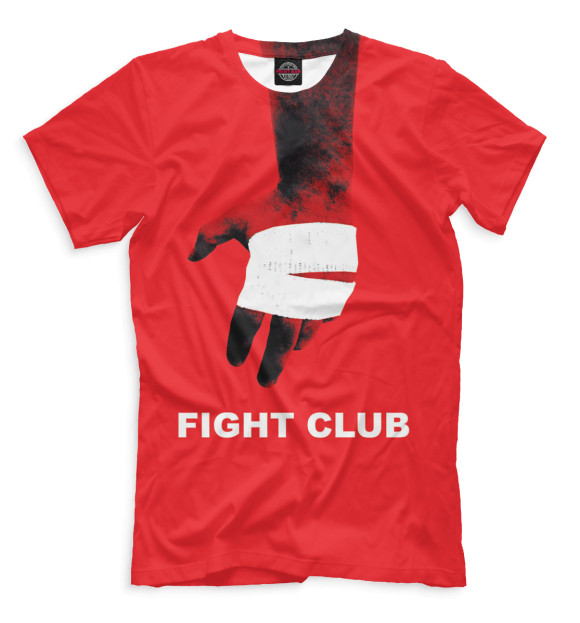 Мужская футболка с изображением Бойцовский клуб цвета Темно-розовый