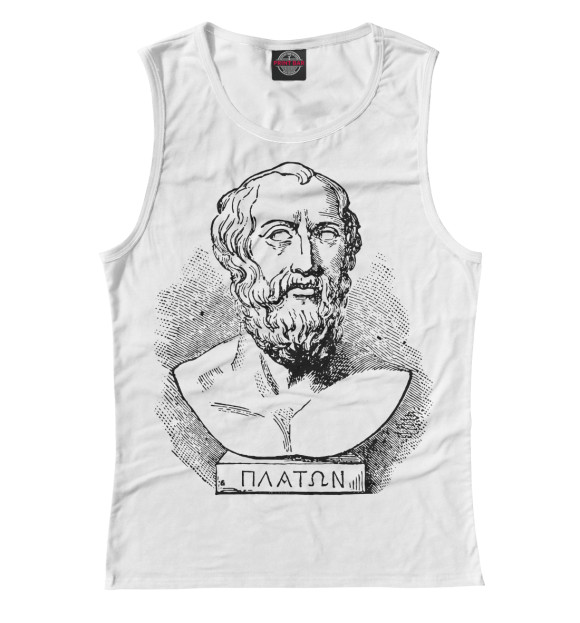 Майка для девочки с изображением Платон цвета Белый