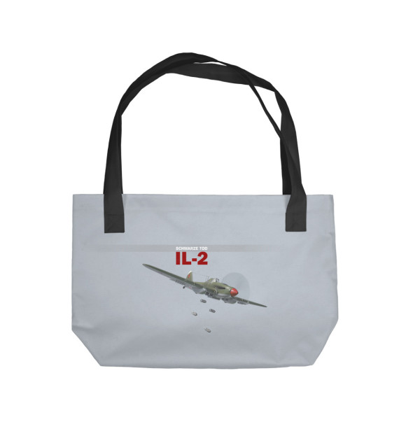 Пляжная сумка с изображением Ил-2 цвета 