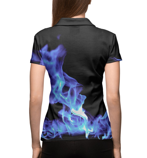 

Поло Print Bar, Белый, Синий огонь