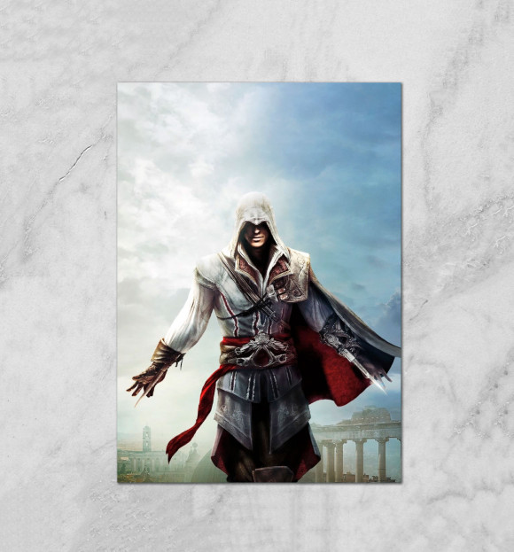 Плакат с притом Assassin's Creed Ezio Collection цвета Белый Плакат с изображением Assassin's Creed Ezio Collection цвета Белый