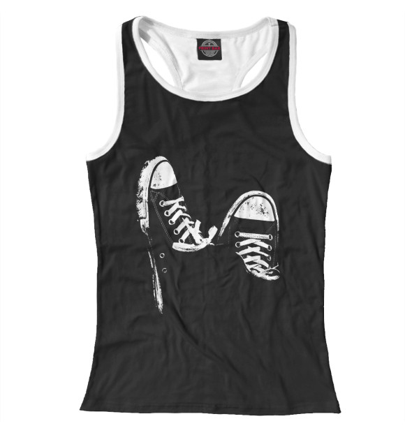 Женская майка-борцовка с изображением Кеды цвета Белый