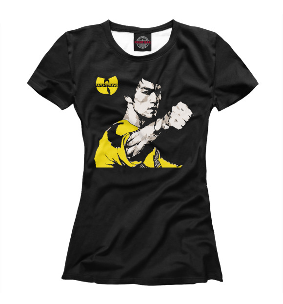 Женская футболка с изображением Wu-Tang - Bruce Lee цвета Белый