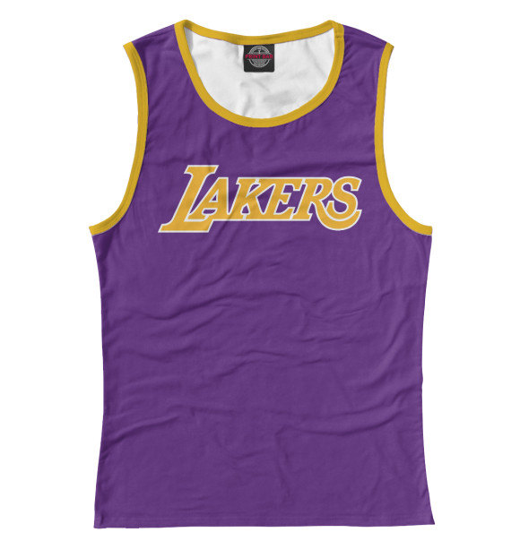 Женская майка с изображением Lakers цвета Белый