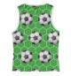 Женская майка Футбольные мячи на зеленом фоне