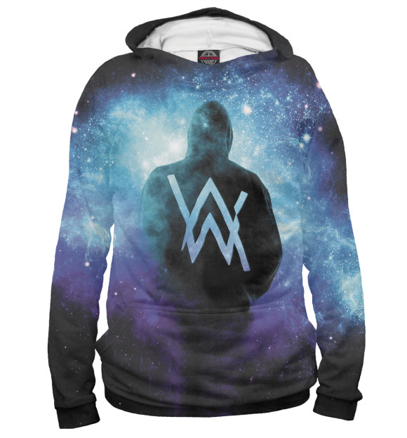 Женское худи с изображением Alan Walker цвета Белый