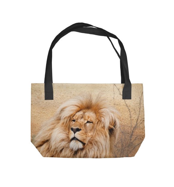 Пляжная сумка с притом Лев цвета  Пляжная сумка с изображением Лев цвета