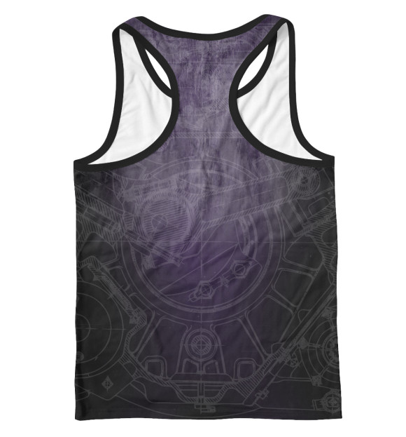 Мужская майка-борцовка с изображением Механик профессионал цвета Белый