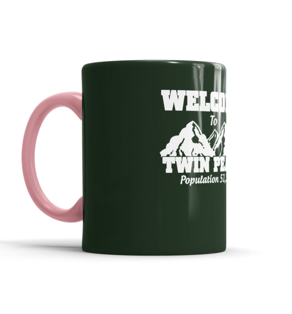 Кружка с изображением Welcome to Twin Peaks цвета розовый