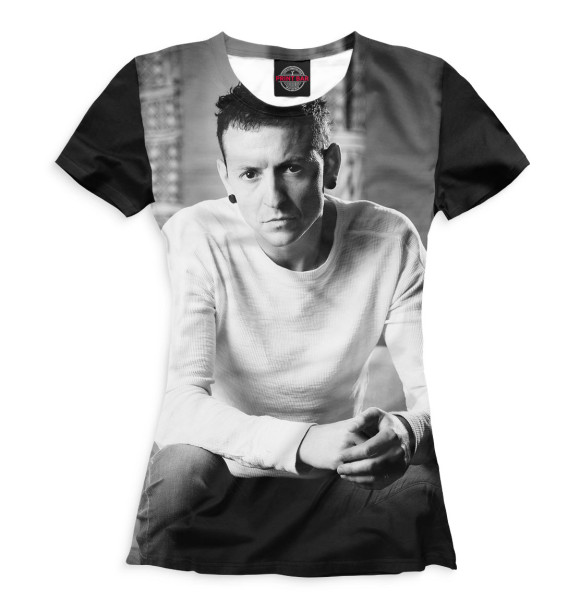 Футболка для девочек с изображением Честер Беннингтон цвета Белый