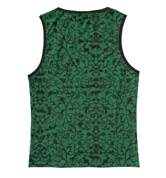 Майка для девочки с изображением Abstract Wolf Green цвета Белый
