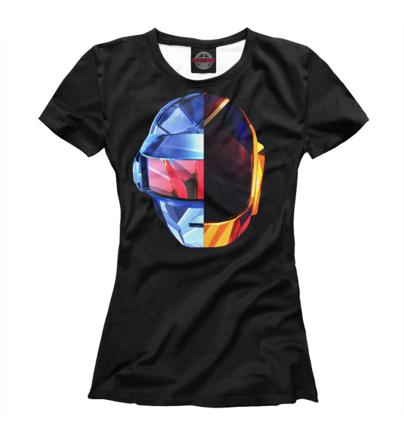 Футболка для девочек с изображением Duft punk цвета Белый