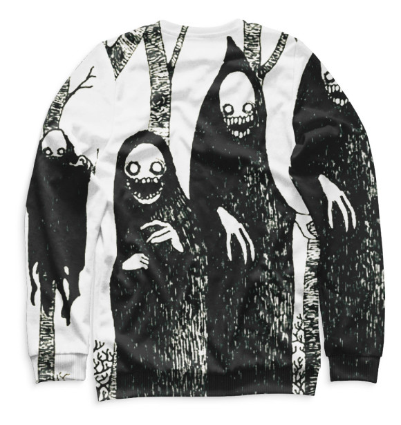 Свитшот для девочек с изображением Хоррор цвета Белый
