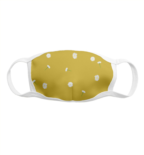 Маска тканевая с изображением Ромашки цвета Белый
