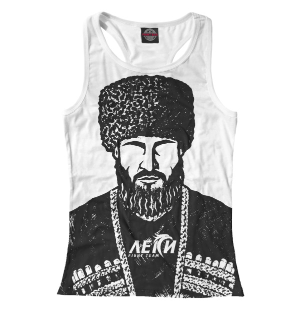 Женская майка-борцовка с изображением Леки цвета Белый