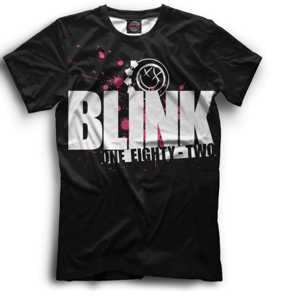 Мужская футболка с изображением blink-182 цвета Черный