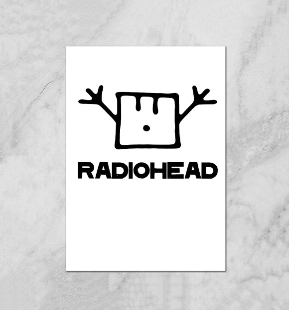 Плакат с изображением Radiohead цвета Белый