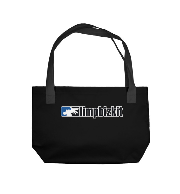 Пляжная сумка с изображением Limp Bizkit цвета 