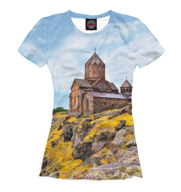 Футболка для девочек с изображением Армения цвета Белый