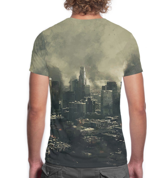 Мужская футболка с изображением Обитель зла цвета Белый