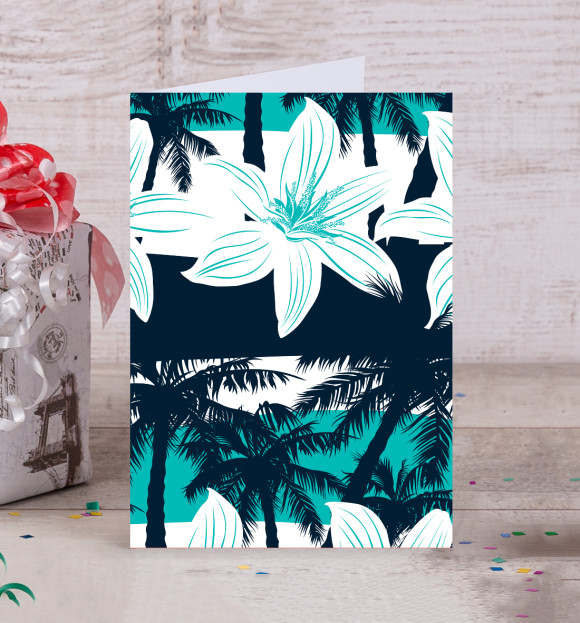 Открытка с изображением Hawaii цвета Белый