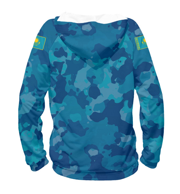 Мужское худи с изображением Казахстан цвета Р‘РµР»С‹Р№