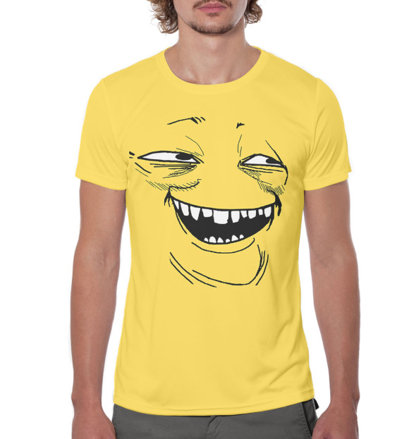 Мужская футболка с притом ПеКа-фейс цвета Белый Мужская футболка с изображением ПеКа-фейс цвета Белый