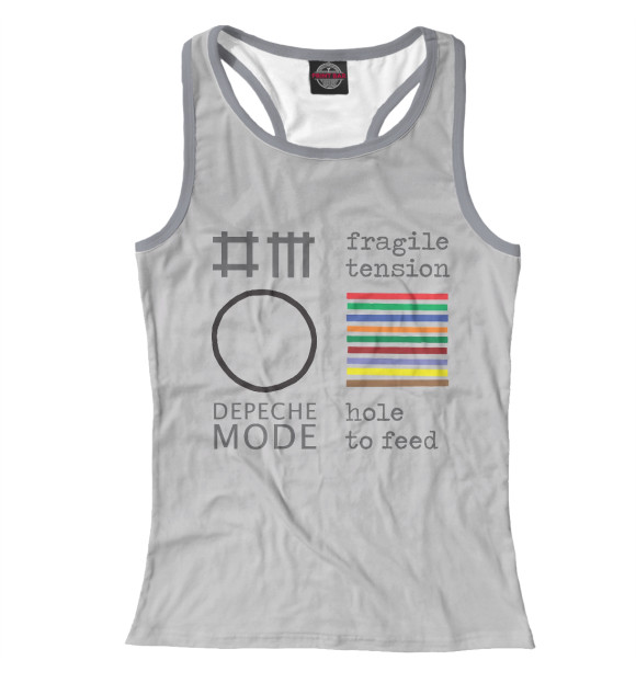 Женская майка-борцовка с изображением Depeche Mode цвета Белый