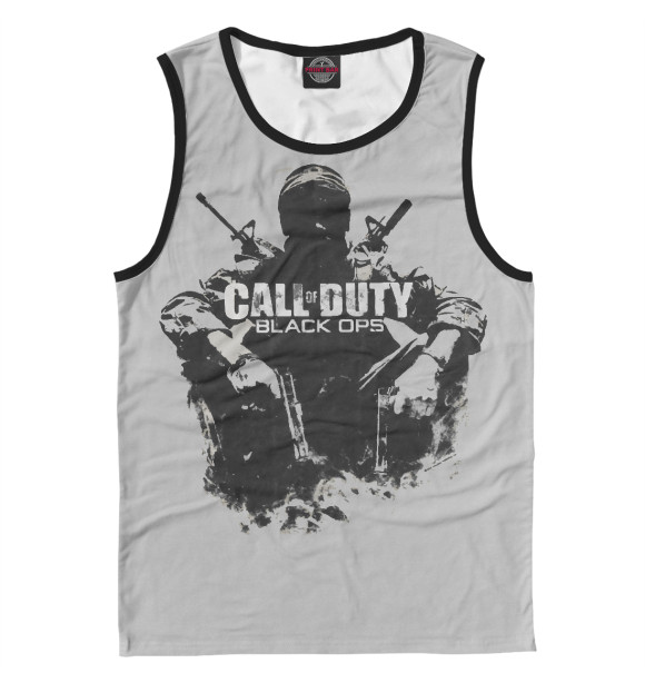 Мужская майка с изображением Call of Duty: Black Ops цвета Белый