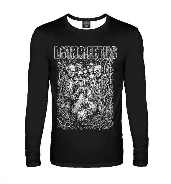 Мужской лонгслив с изображением Dying Fetus цвета Белый
