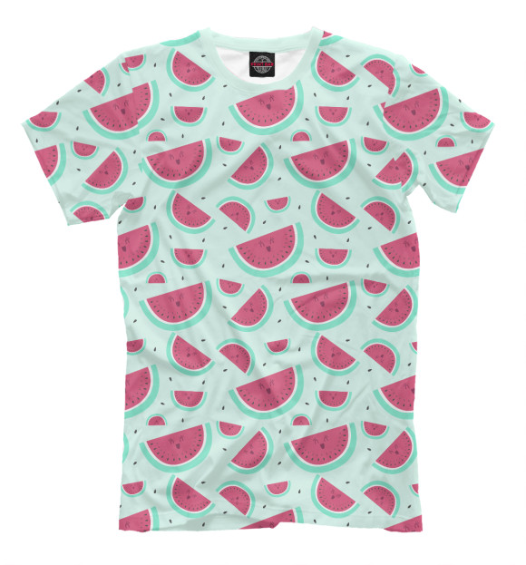 Футболка для мальчиков с изображением Арбузы цвета Молочно-белый