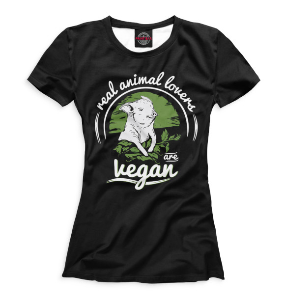 Женская футболка с изображением Real Animal цвета Белый