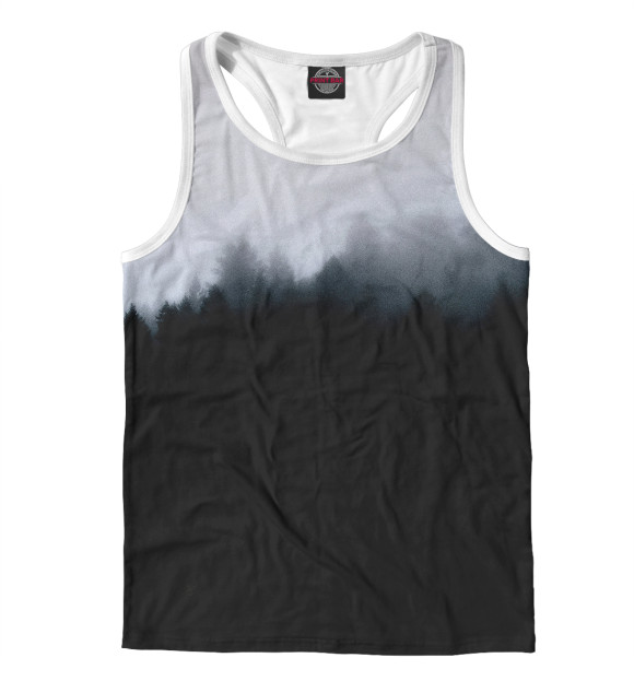 Мужская майка-борцовка с изображением Лес цвета Белый