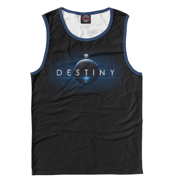 Майка для мальчика с притом Destiny цвета Белый Майка для мальчика с изображением Destiny цвета Белый