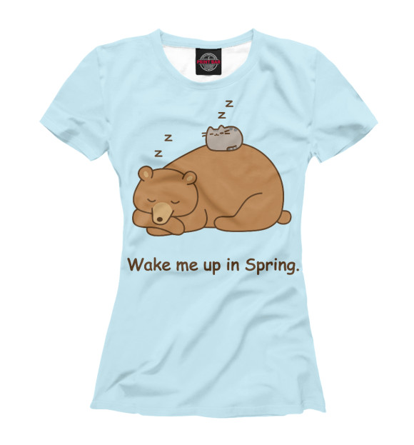 Футболка для девочек с изображением Spring цвета Белый