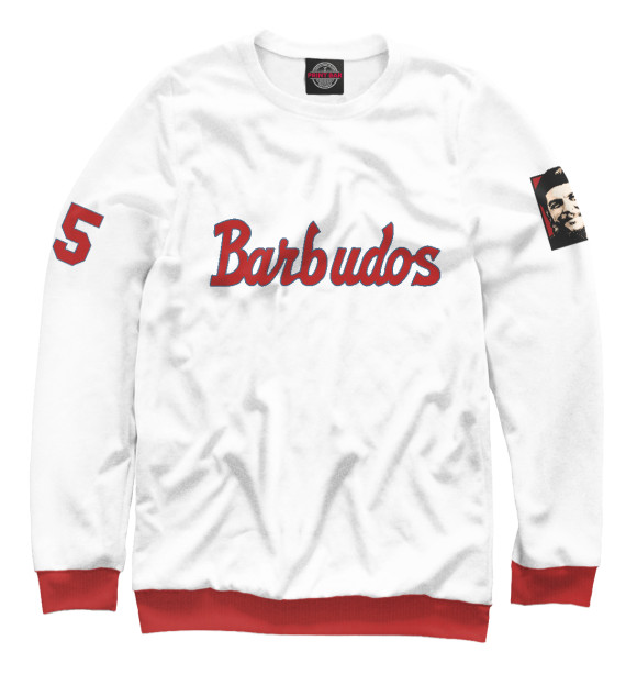 Свитшот для девочек с изображением Barbudos (Бородачи) цвета Белый
