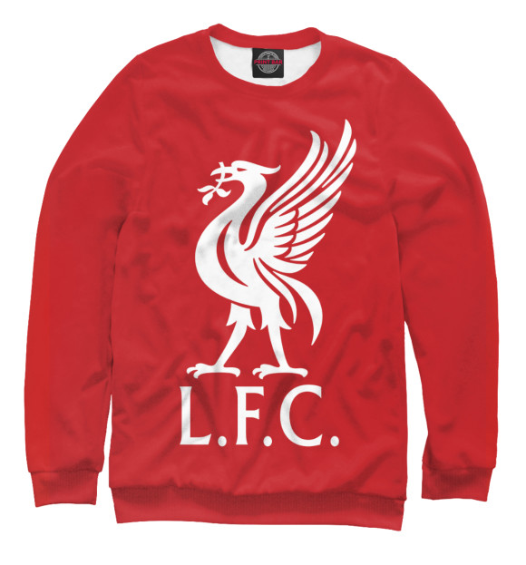 Свитшот для девочек с изображением FC Liverpool цвета Белый