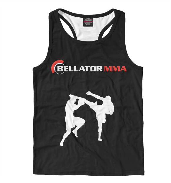 Мужская майка-борцовка с изображением MMA цвета Белый