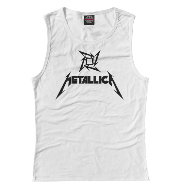 Майка для девочки с изображением Metallica цвета Белый