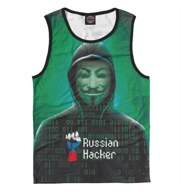 Майка для мальчика с изображением Russian Hacker цвета Белый