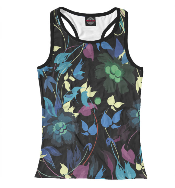 Женская майка-борцовка с изображением Colorful summer pattern цвета Белый