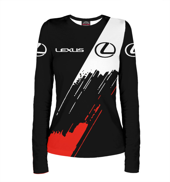 Женский лонгслив с изображением Lexus цвета Белый