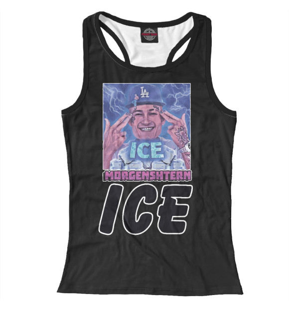 Женская майка-борцовка с изображением Morgenshtern цвета Белый