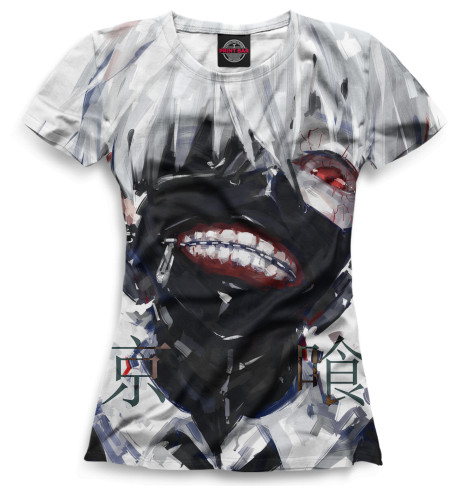 

Футболки Print Bar, Белый, Кен Канеки