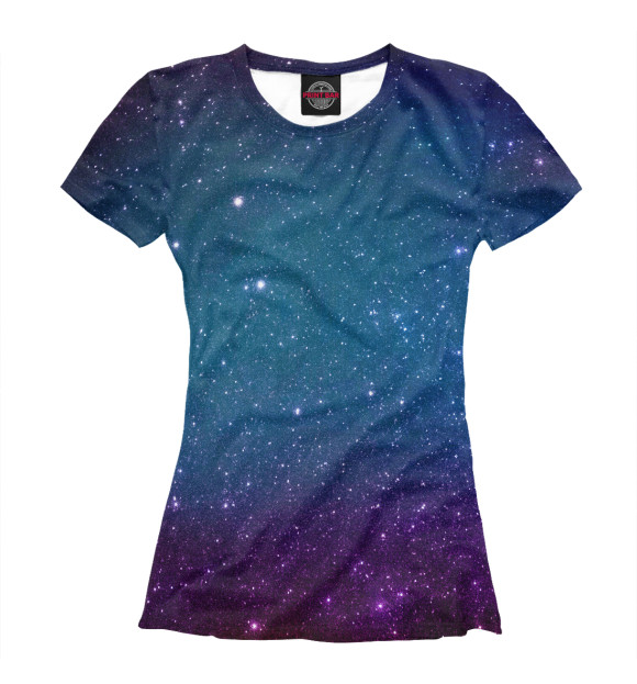 Женская футболка с изображением Звёзды цвета Белый